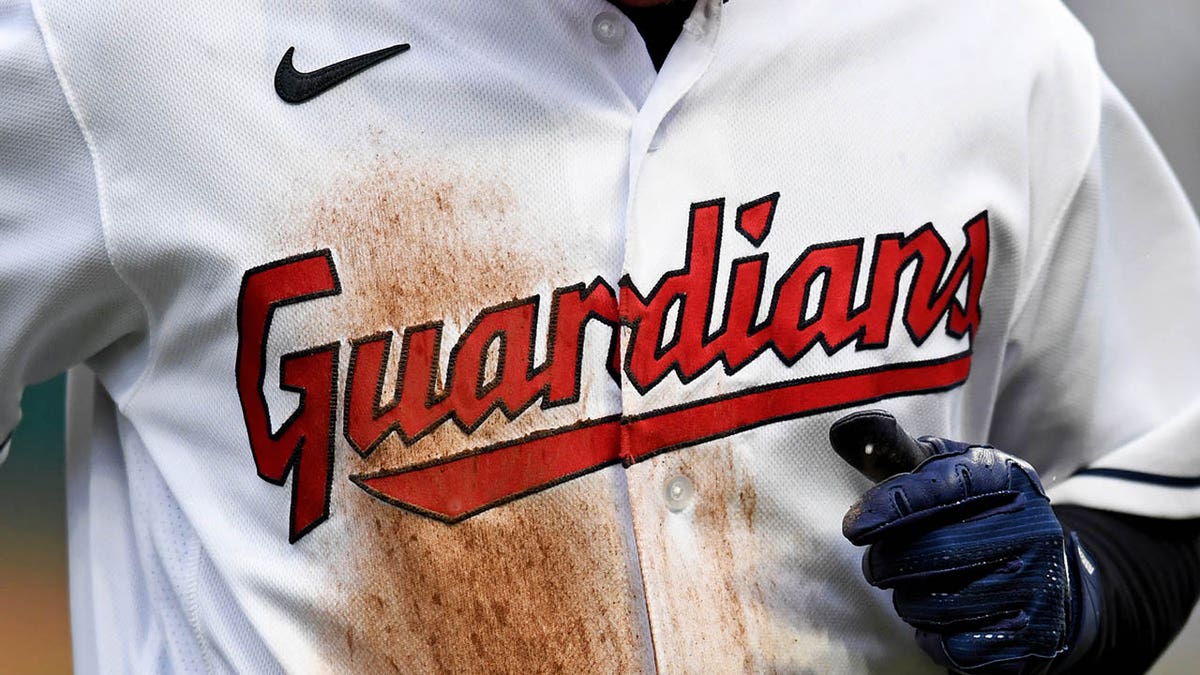 The Cleveland Guardians logo on a jersey