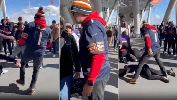 Bears fans get into nasty brawl at Soldier Field