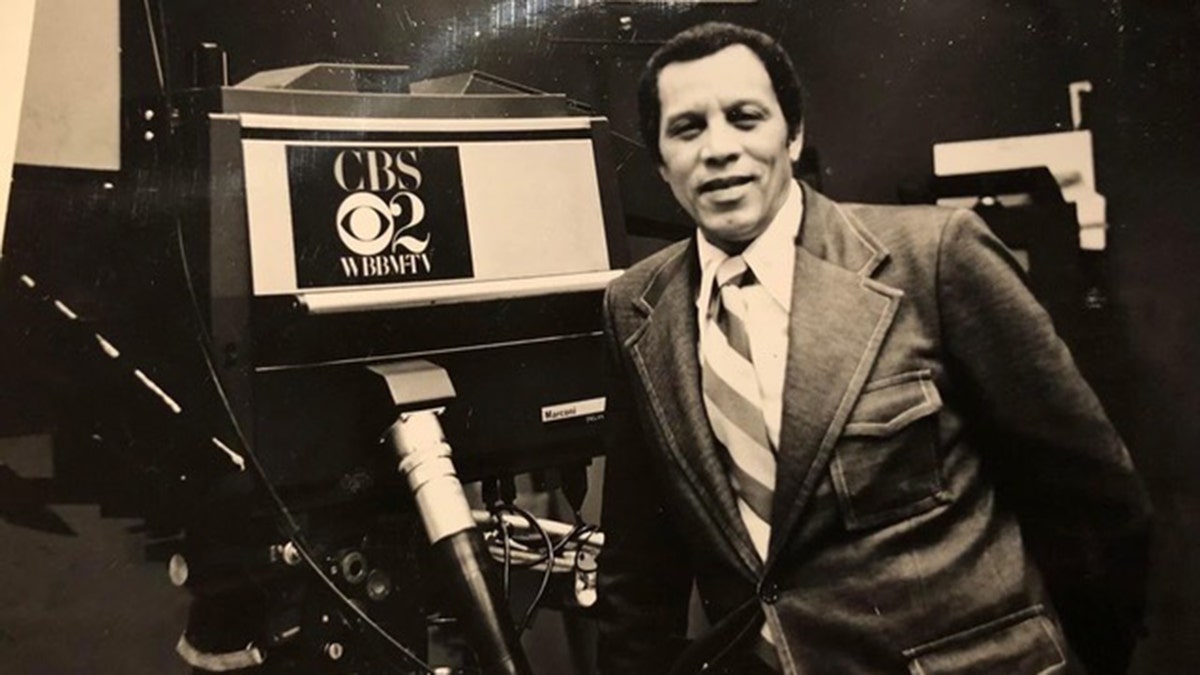 Harry Porterfield in front of camera at CBS Chicago