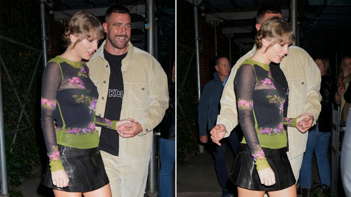Taylor Swift and Travis Kelce hold hands on date night