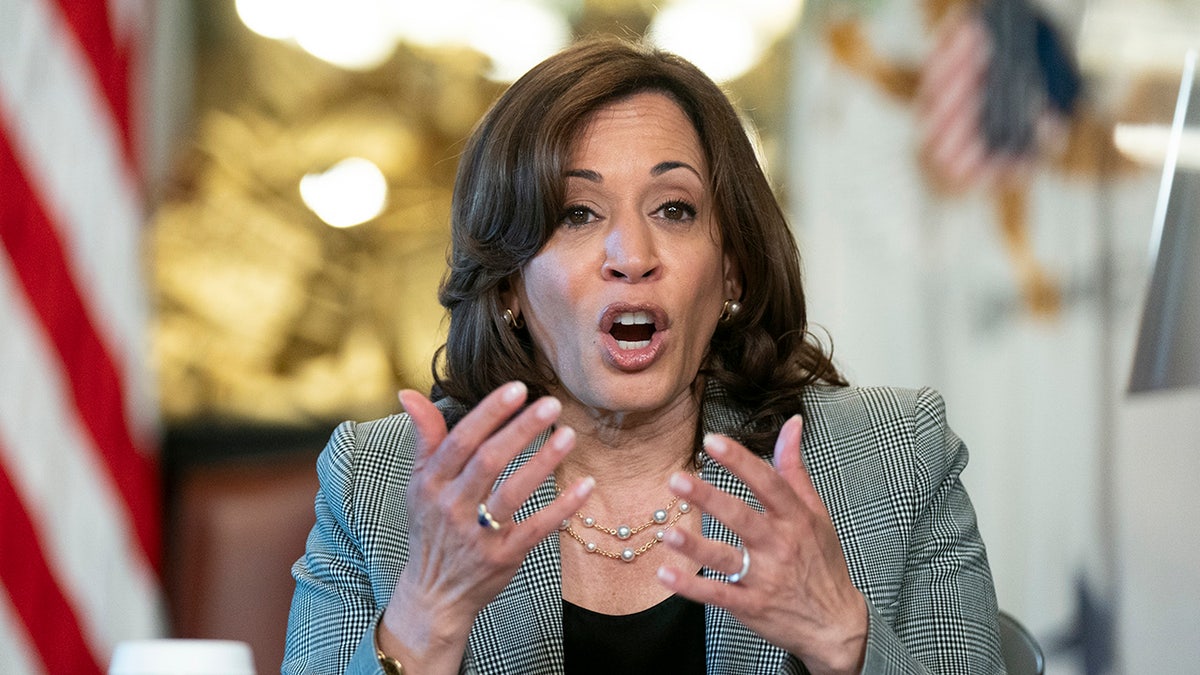 Harris during meeting with civil rights leaders