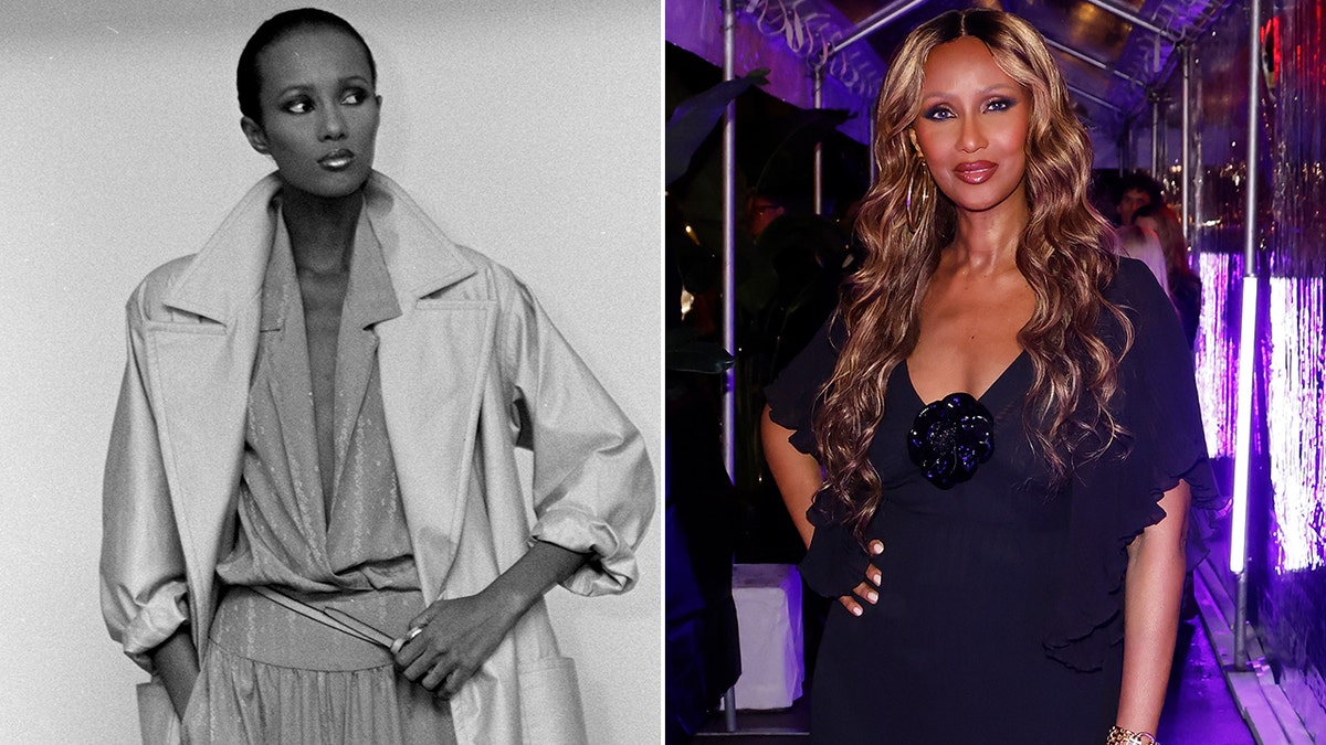 Iman then and now split