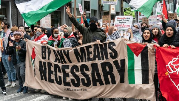 Pro-Palestinian protesters attempt to disrupt New Year’s Eve festivities in New York City, Boston