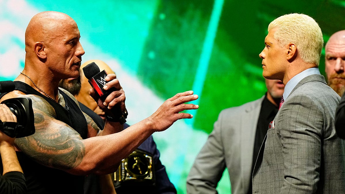 The Rock faces off against Cody Rhodes
