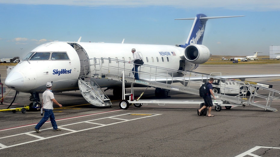 Skywest Airlines plane in Denver
